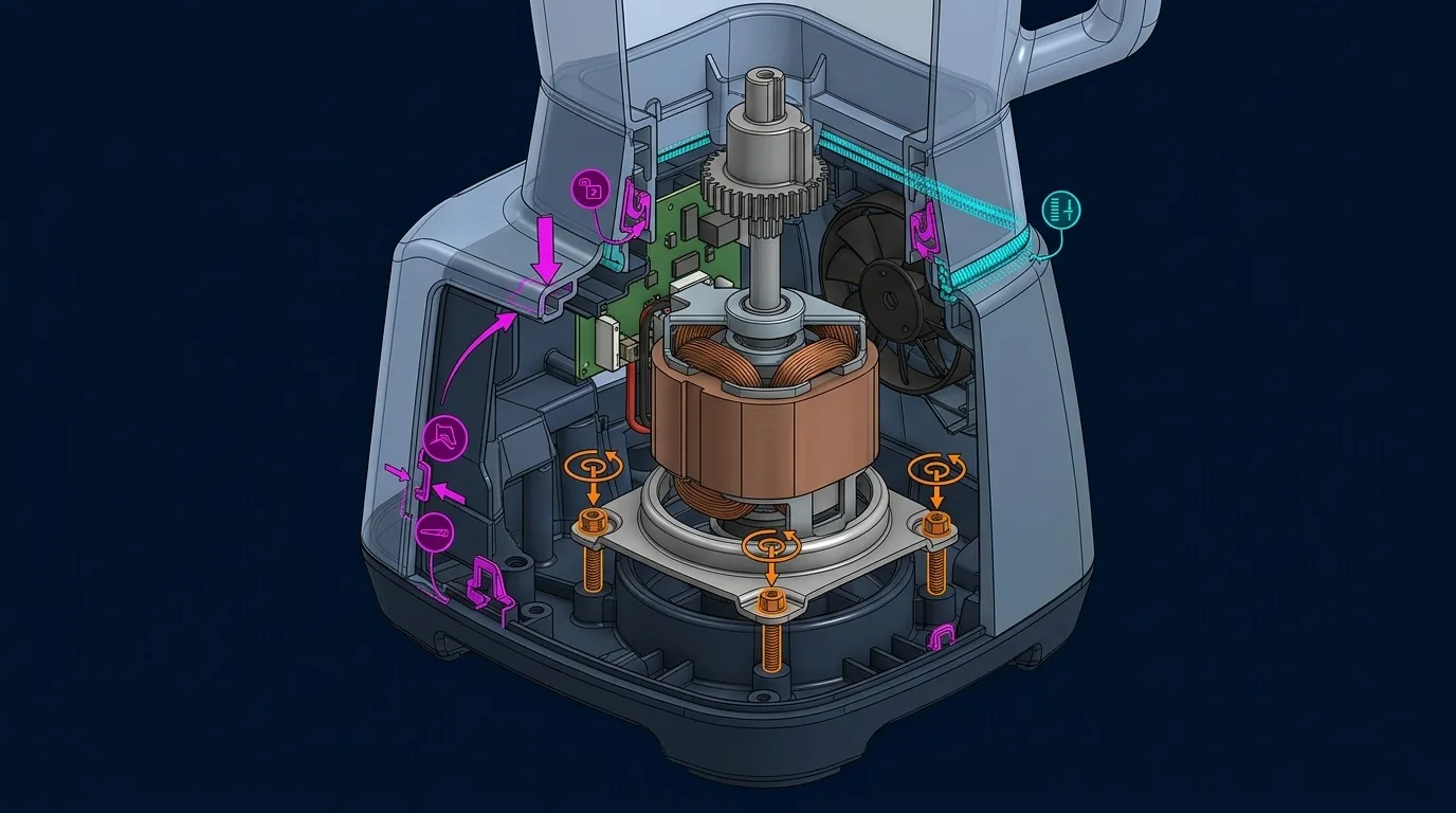 Snap-Fit Locations and Fastener Torque Layout