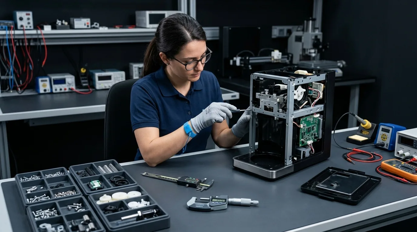 Engineer Disassembling Appliance