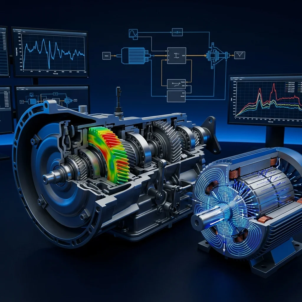 Drivetrain subsystem interaction simulation