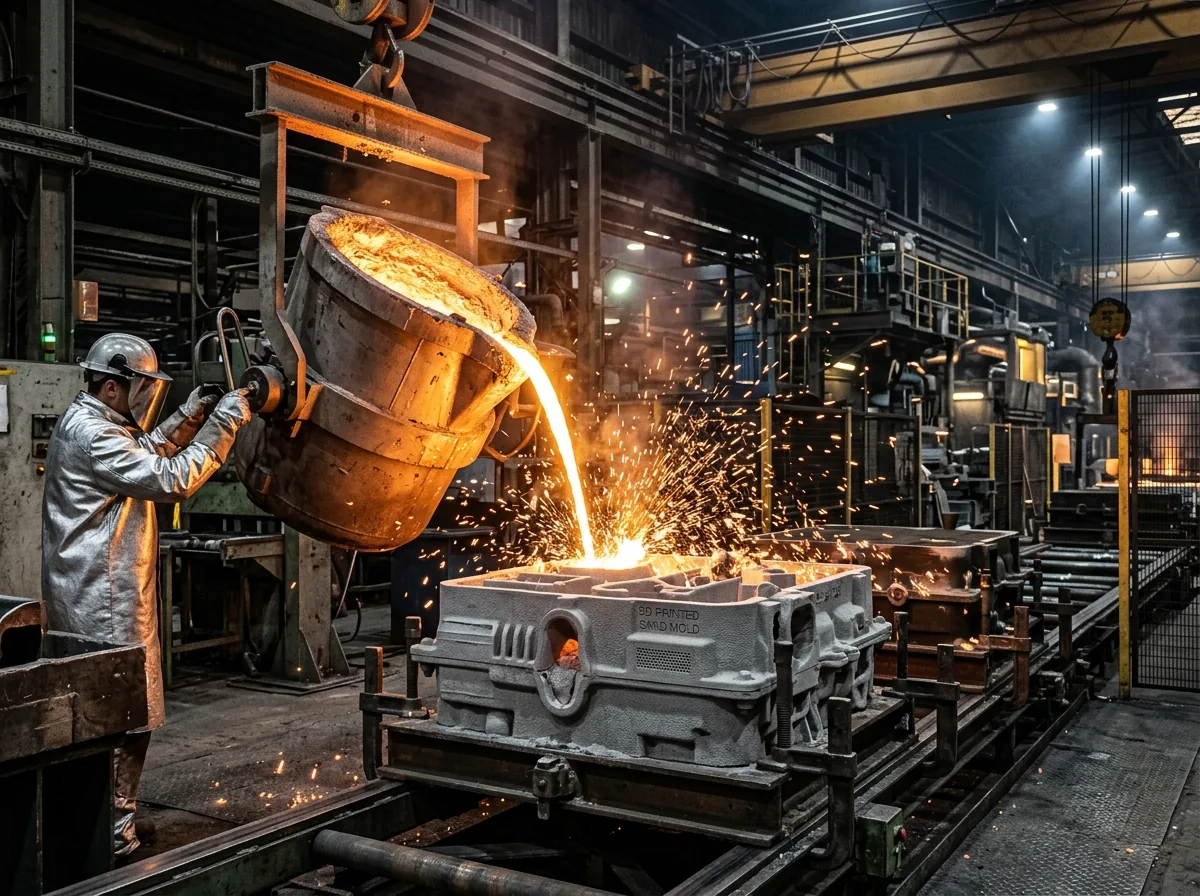 Foundry Metal Casting Mold Pour