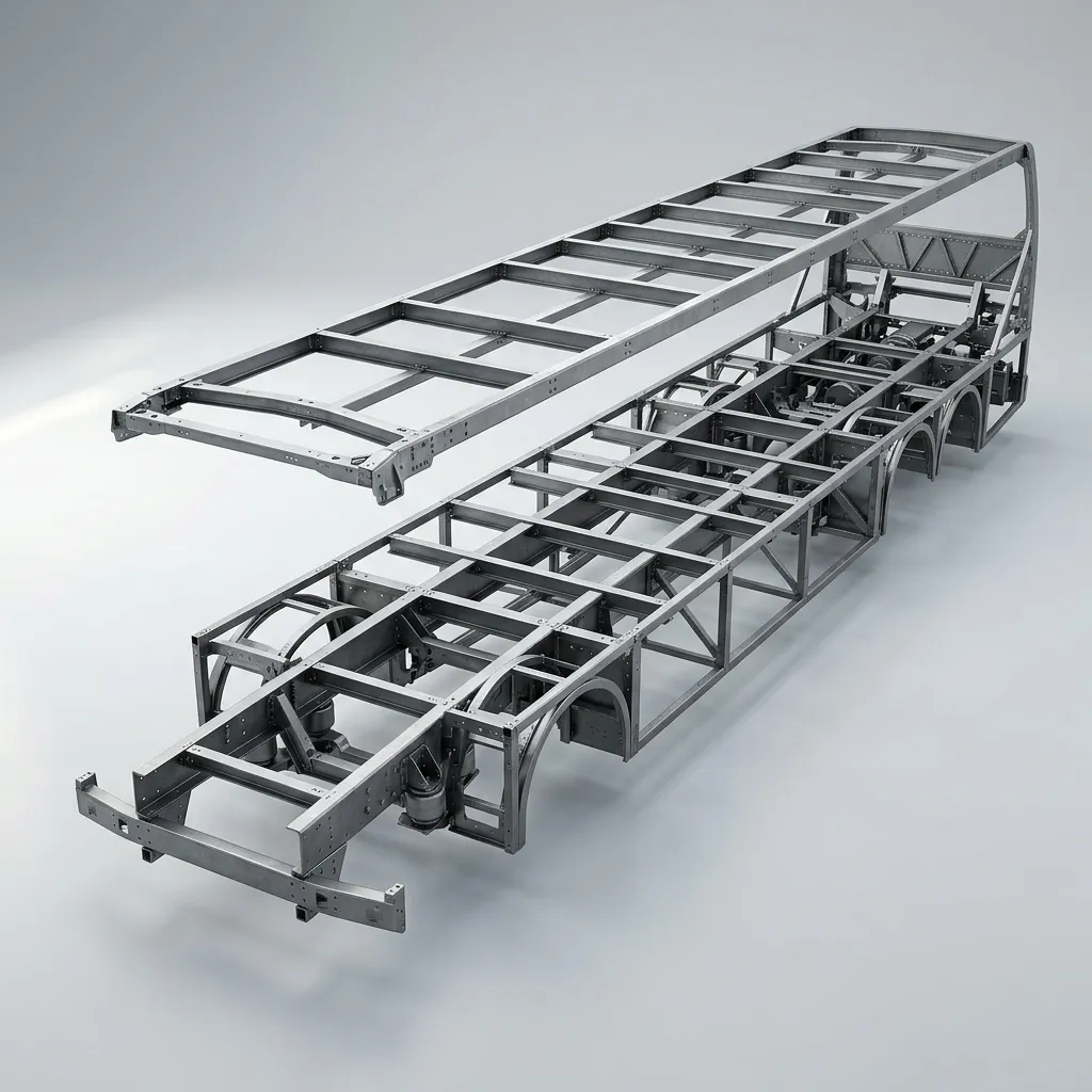 Bus Floor Frame CAD Render