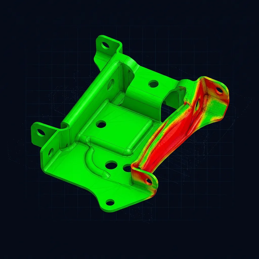 Sheet metal percentage thinning heatmap visualization