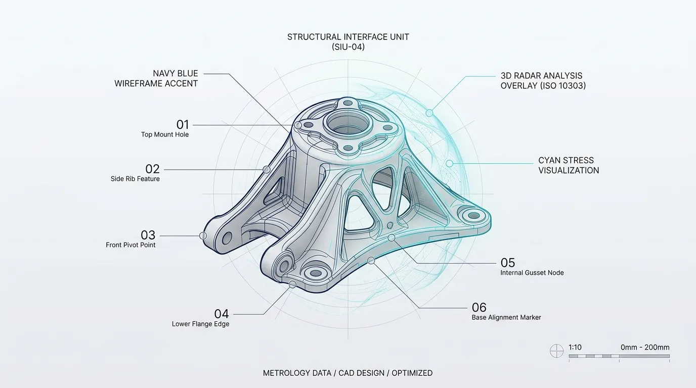 3D CAD Component Multi-Vector Radar Analysis