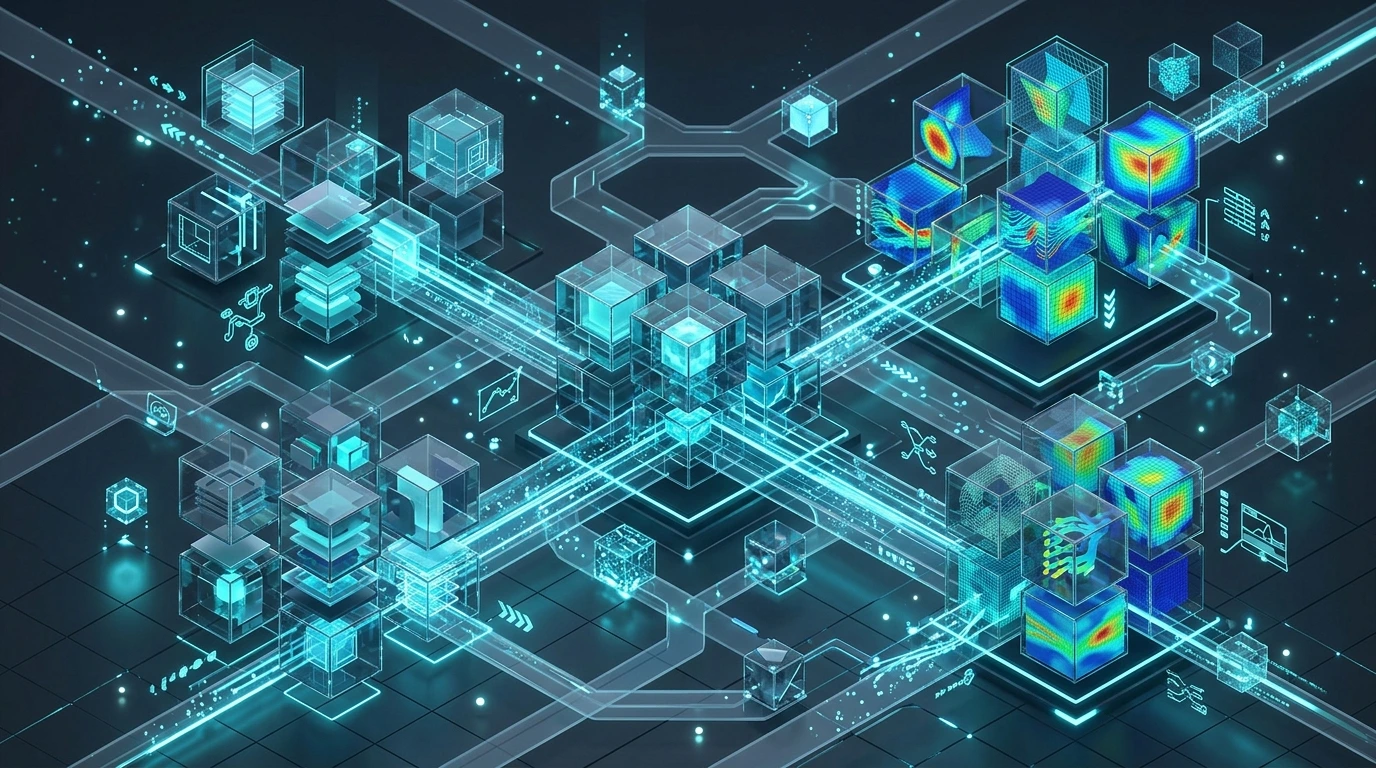 CAD-CAE-PLM Integration Glass Cube Ecosystem