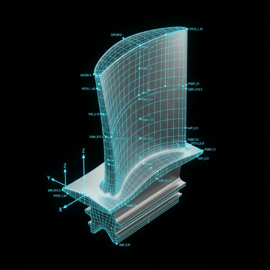 Aerospace Turbine Blade Inspection Mesh