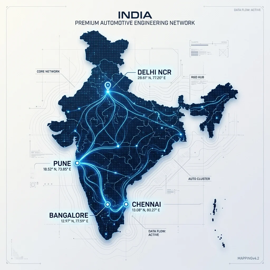 APJ3D Interconnected India Engineering Network Map