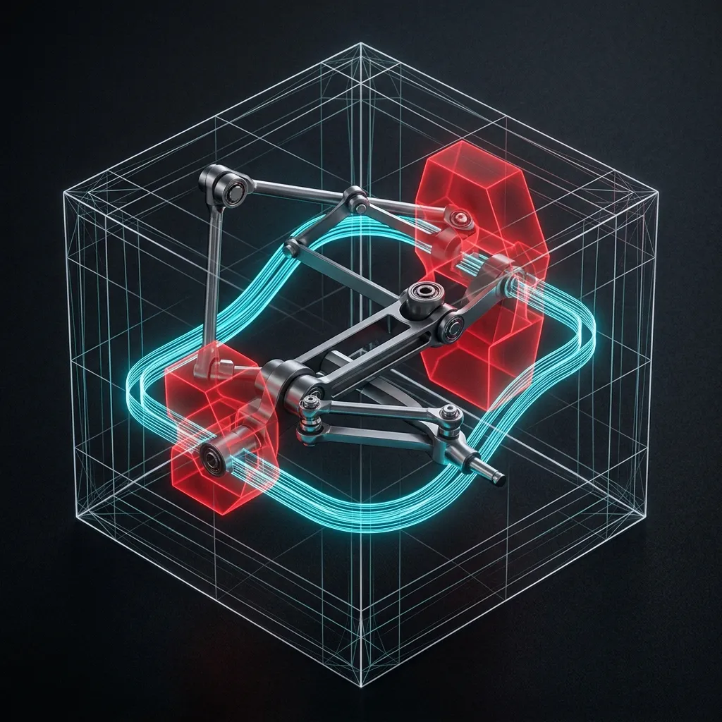 Clearance envelope image showing spatial allocation in assembly