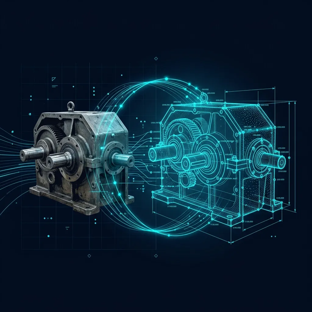 Physical Machine Part Digitised into Digital Twin