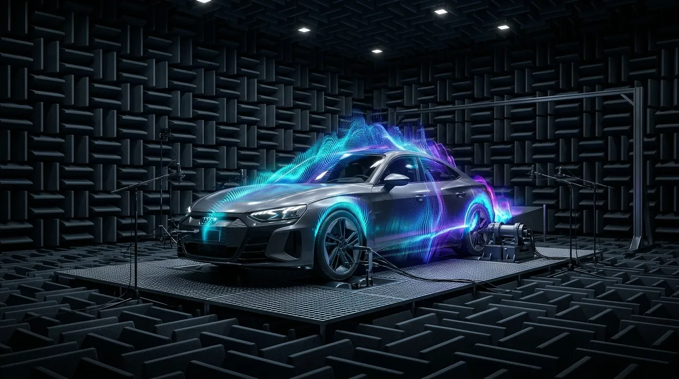 NVH anechoic chamber vehicle acoustic benchmarking