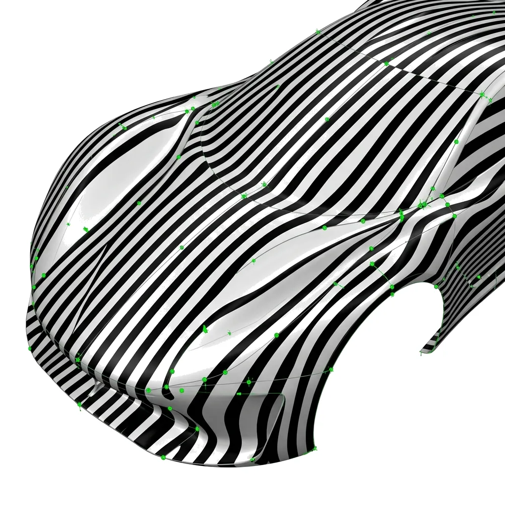 Freeform Surface Curvature Heatmap & G2 Continuity Analysis