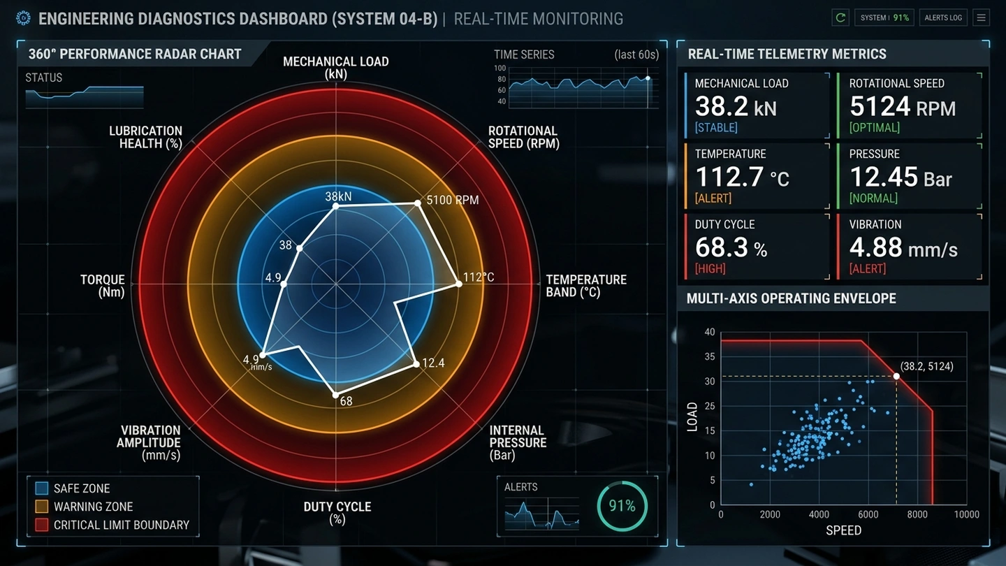 Interactive Operating Envelope and 360 Degree Performance Radar Diagnostic Chart