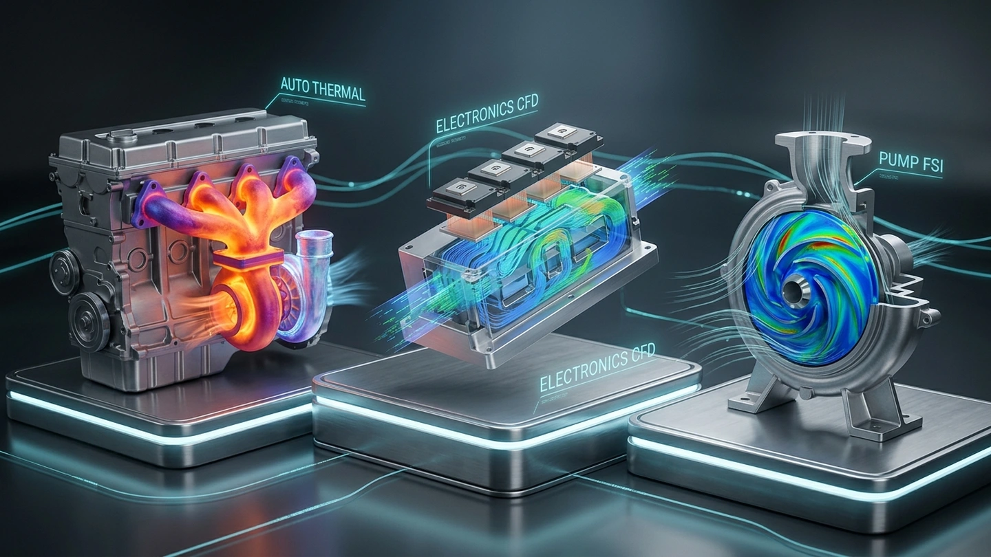 Industrial Multi-Physics Applications in Automotive, Machinery, and Electronics