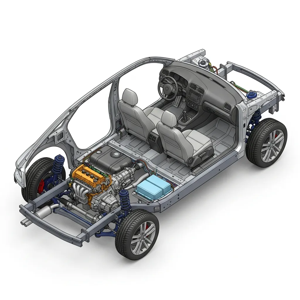 Vehicle System Architecture CAD Render