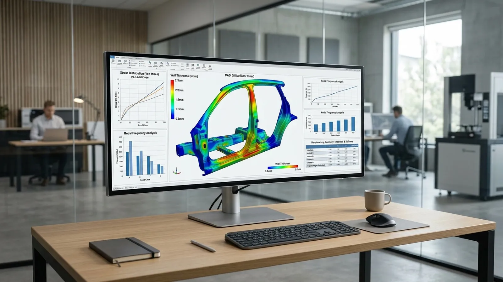 Engineer Reviewing Feature-Value Comparison